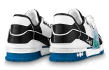 LOUIS VUITTON LV Trainers Black Blue WHite' 1A8Q7L sold by KicksCrew