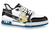 LOUIS VUITTON LV Trainers Black Blue WHite' 1A8Q7L sold by KicksCrew