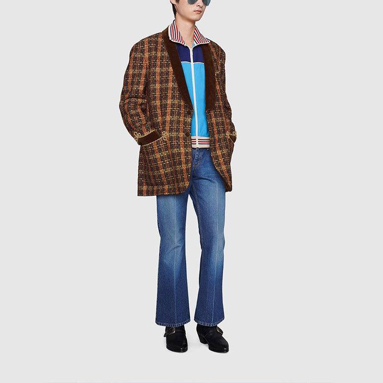 Gucci Technical Jersey Zip-Up Jacket With Web 'Blue' 645206-XJC5N-4233 sold by KicksCrew product image thumbnail 2