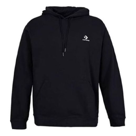 Converse Go-To Embroidered Star Chevron Standard-Fit Pullover Hoodie 'Black' 10023874-A01 sold by KicksCrew