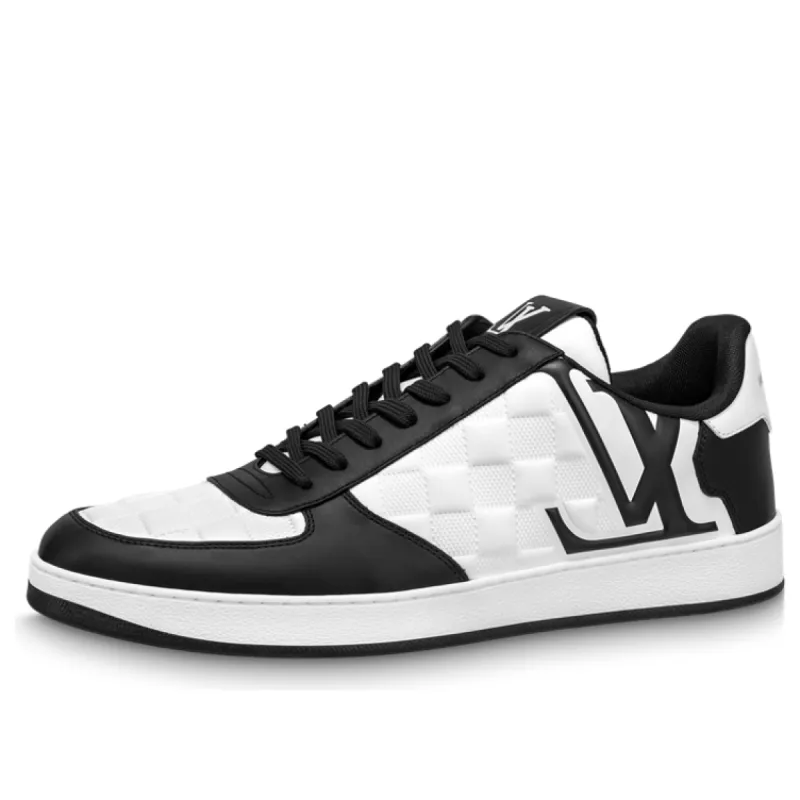 LOUIS VUITTON Rivoli Sneakers 'White Plaid with Black Side Logo' 1ABFDZ sold by KicksCrew