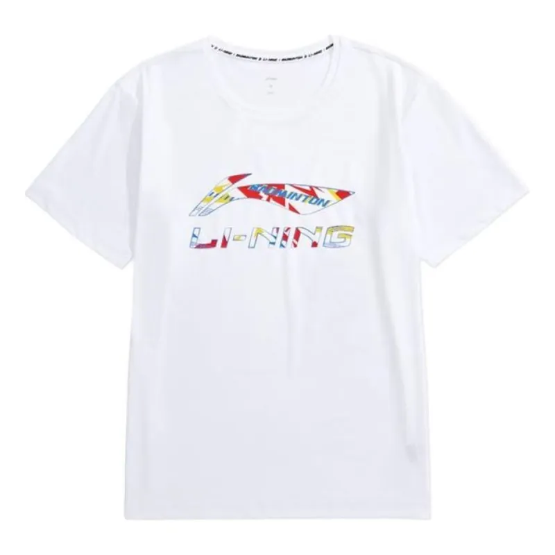 Li-Ning Classic Logo T-shirt 'White' ATSU833-2 sold by KicksCrew