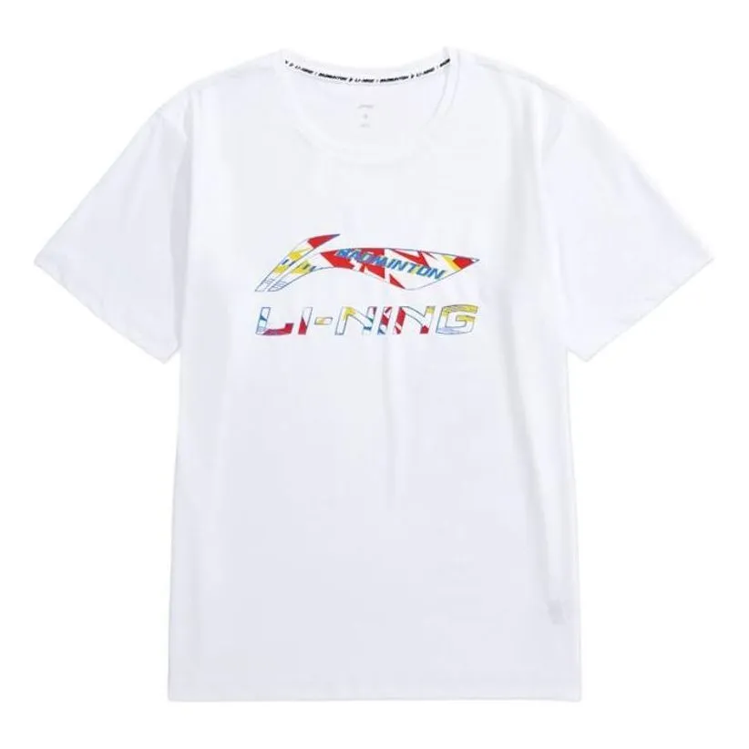 Li-Ning Classic Logo T-shirt 'White' ATSU833-2 sold by KicksCrew