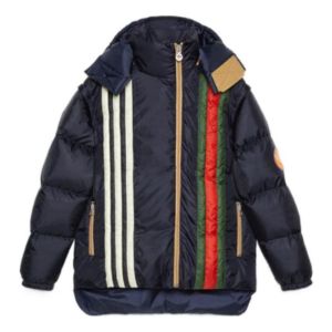 Gucci x adidas Padded Down Hooded Jacket With Detachable Sleeves 'Black' 713712-ZALUJ-4210 sold by KicksCrew