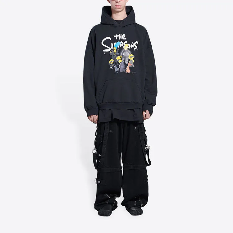 Balenciaga x THE SIMPSONS Cotton Hoodie Wide Fit 'Black' 674986TLVG81000 sold by KicksCrew product image thumbnail 3