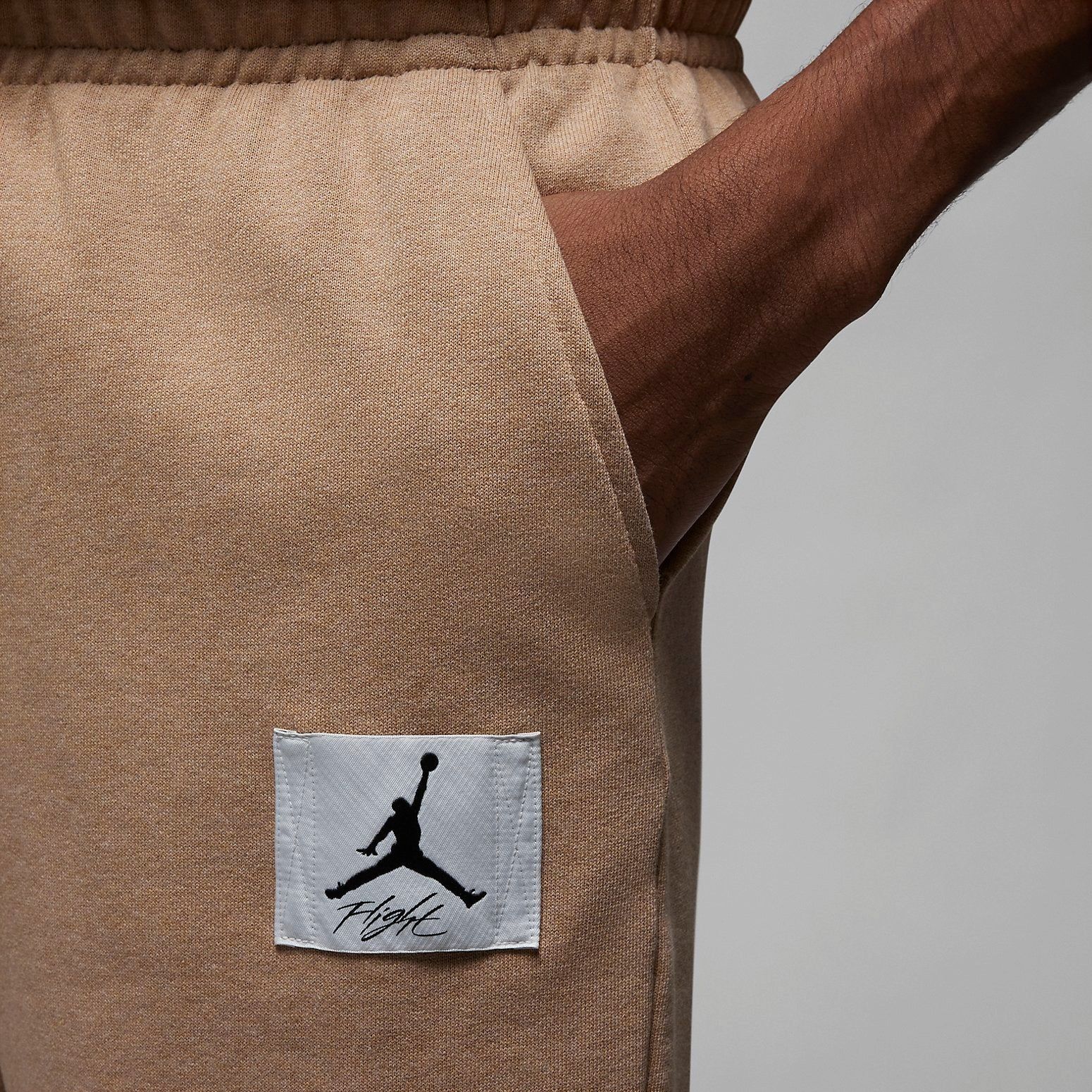 Air Jordan Flight Fleece Sweatpants 'Hemp Heather Sail' DQ7468-201 sold by KicksCrew product image thumbnail 2