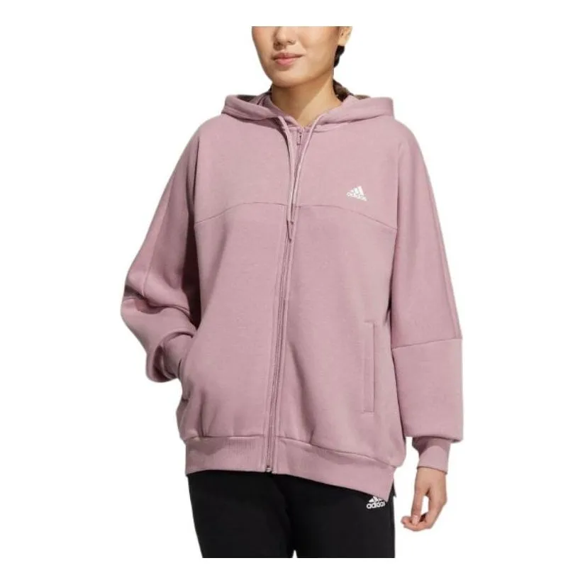 (WMNS) adidas Word Fleece Hoodie 'Pink' HM2811 sold by KicksCrew product image thumbnail 2