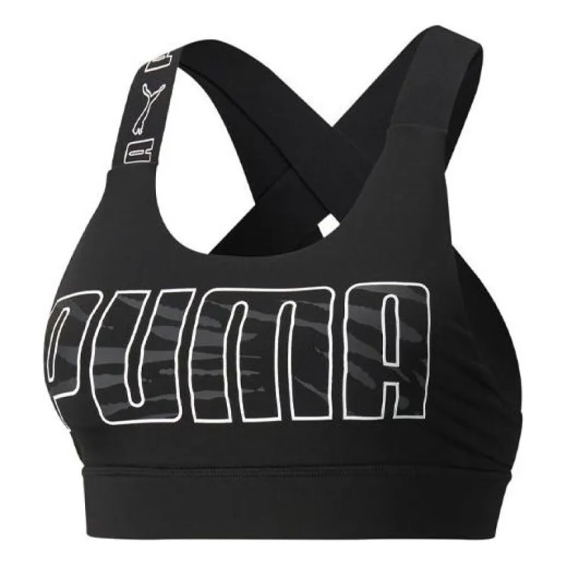 (WMNS) PUMA Mid Impact Feel It Training Bra 'Black' 520299-51 sold by KicksCrew