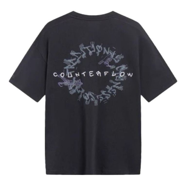 Li-Ning Counterflow Logo T-shirt 'Black' AHST617-4 sold by KicksCrew