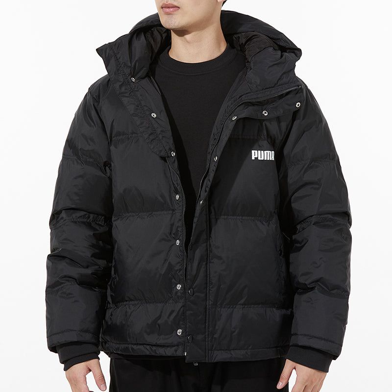 Puma Logo Puffer Jacket 'Black' 534934-01 sold by KicksCrew product image thumbnail 3