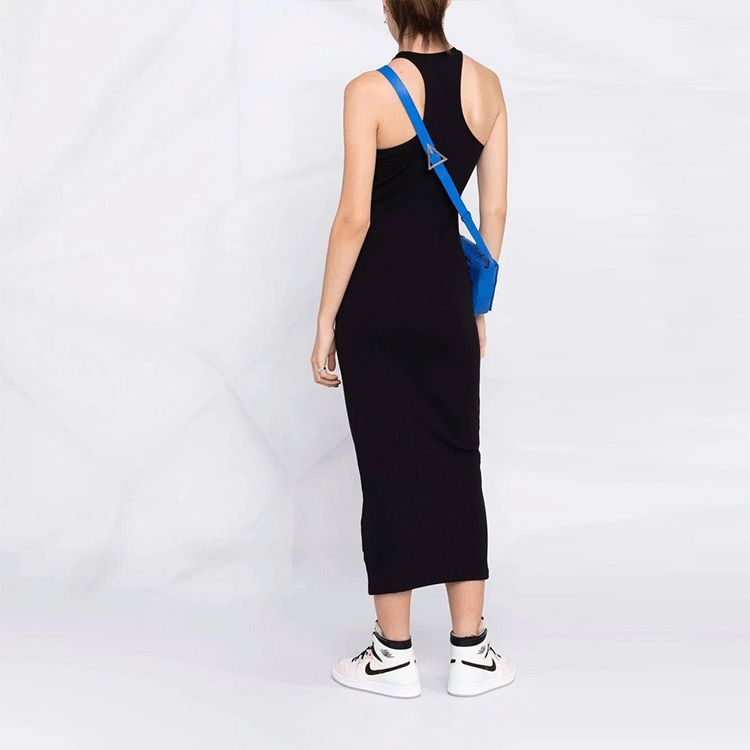 (WMNS) Off-White Off-Stamp Ribbed Dress 'Black' OWDB366C99JER0011001 sold by KicksCrew product image thumbnail 3