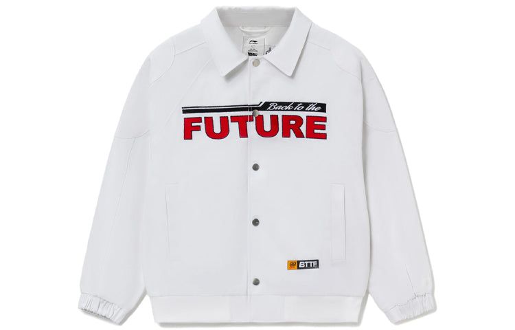 Li-Ning x Back To The Future Graphic Work Jacket 'White' AFDR831-2 sold by KicksCrew product image thumbnail 2