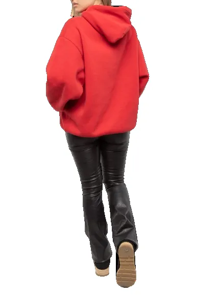 Balenciaga Cotton BB Logo Oversized Hoodie 'Red' 547765TCV316400 sold by KicksCrew product image thumbnail 3