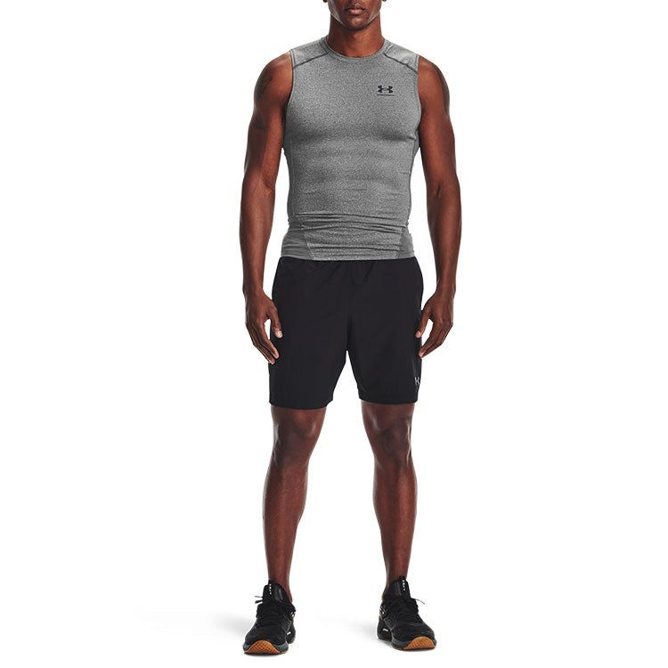 Under Armour HeatGear Sleeveless Shirt 'Carbon Heather Black' 1361522-090 sold by KicksCrew product image thumbnail 3
