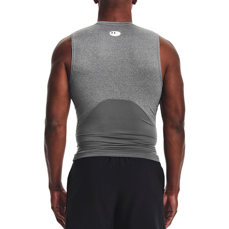 Under Armour HeatGear Sleeveless Shirt 'Carbon Heather Black' 1361522-090 sold by KicksCrew product image thumbnail 4