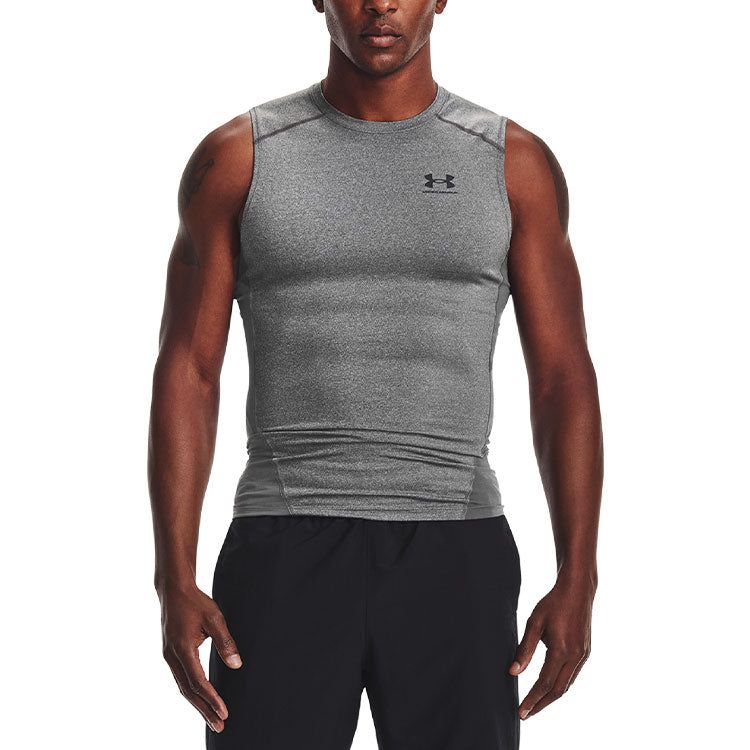 Under Armour HeatGear Sleeveless Shirt 'Carbon Heather Black' 1361522-090 sold by KicksCrew product image thumbnail 5