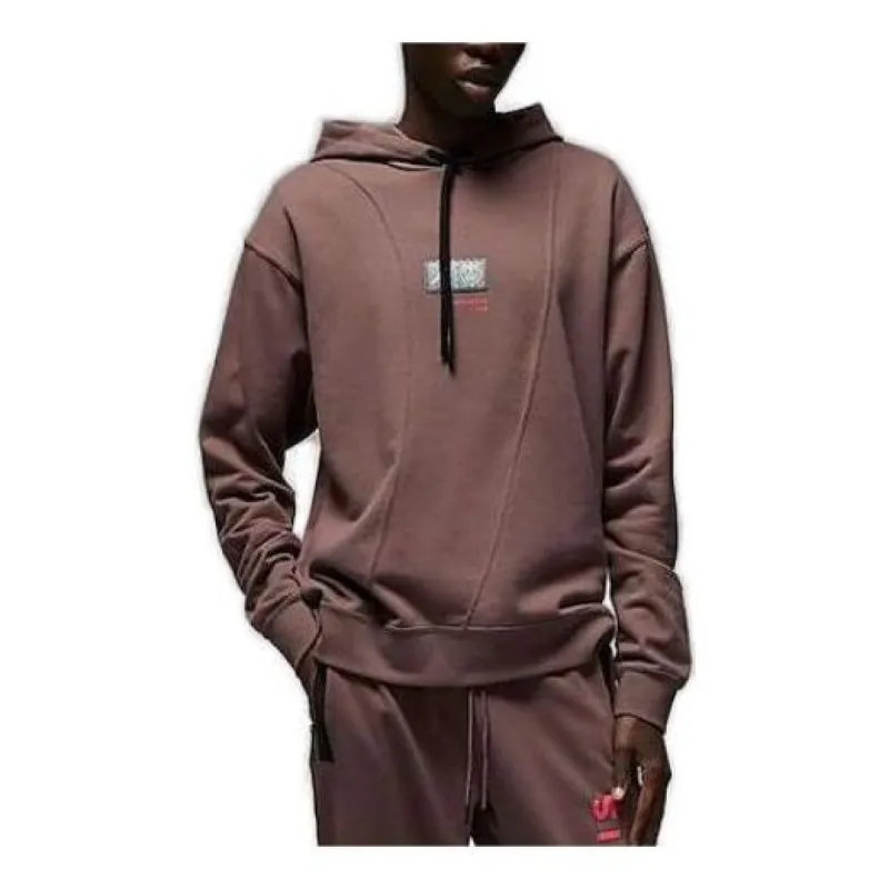 Air Jordan x Paris Saint-Germain Pullover Hoodie 'Plum Eclipse Bright Crimson' DM3096-291 sold by KicksCrew