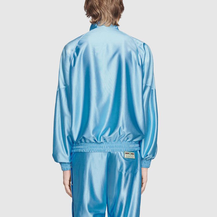 Gucci Shiny Jersey Sweatshirt With Web 'Light Blue' 653372-XJDE6-4670 sold by KicksCrew product image thumbnail 3