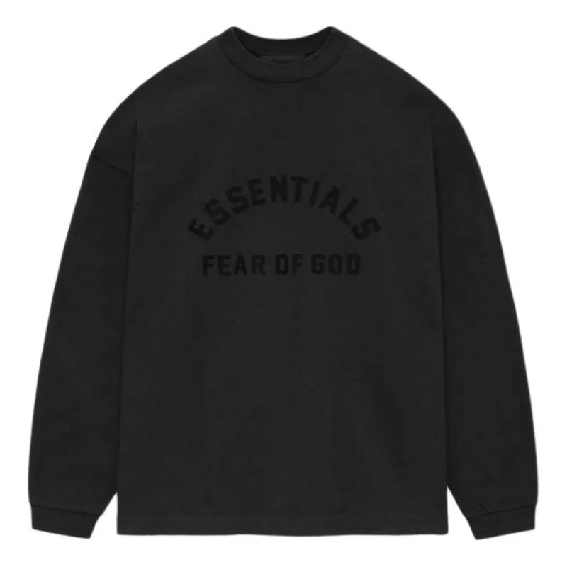 Fear of God Essentials Heavy Long-Sleeve T-shirt 'Black' 125SU242010F sold by KicksCrew