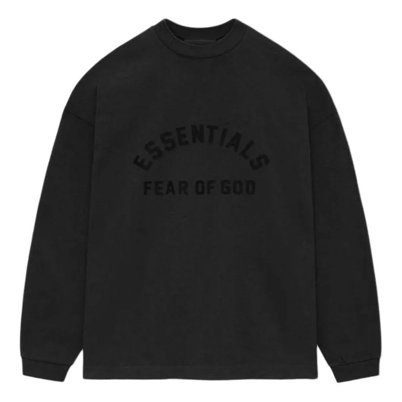 Fear of God Essentials Heavy Long-Sleeve T-shirt 'Black' 125SU242010F sold by KicksCrew