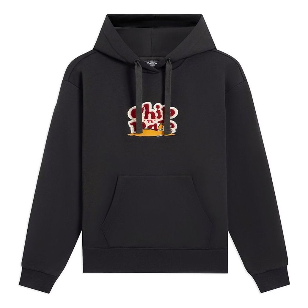 (WMNS) Li-Ning x Disney Chip 'n Dale Embroidered Logo Hoodie 'Black' AWDSG02-3 sold by KicksCrew