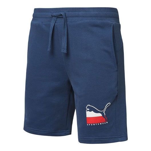 Puma Athletics Logo Shorts 'Blue' 583830-43 sold by KicksCrew