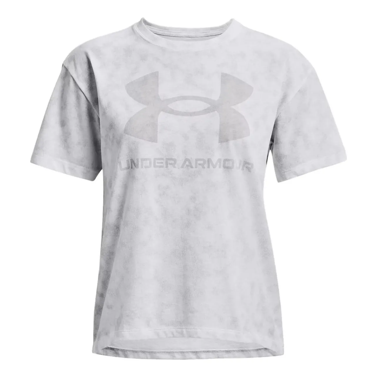 (WMNS) Under Armour Big Logo Heavyweight T-shirt 'Grey' 1376742-100 sold by KicksCrew