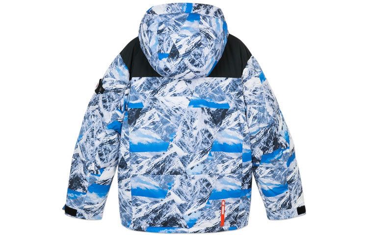 Skechers Hooded Down Jacket 'Blue White Black' L420M047 sold by KicksCrew product image thumbnail 2