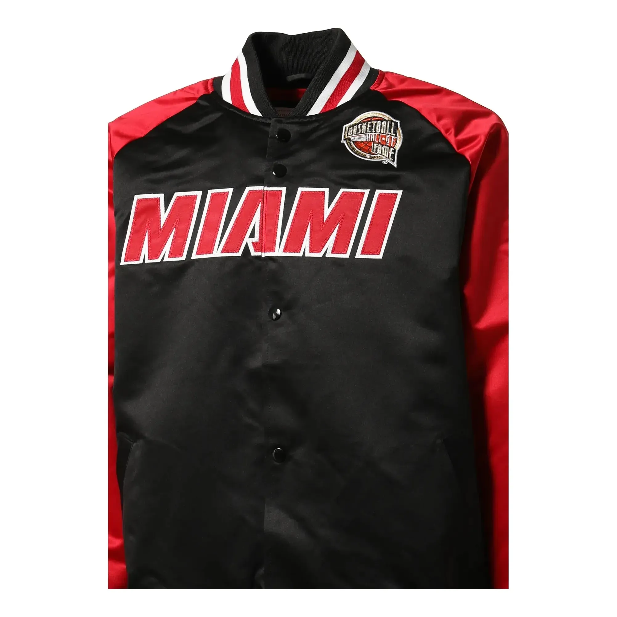 Mitchell & Ness x Nba Miami Heat Hof Satin Jacket 'Dwyane Wade 3' OJBF6860-MHEYYDWABKRD sold by KicksCrew product image thumbnail 3