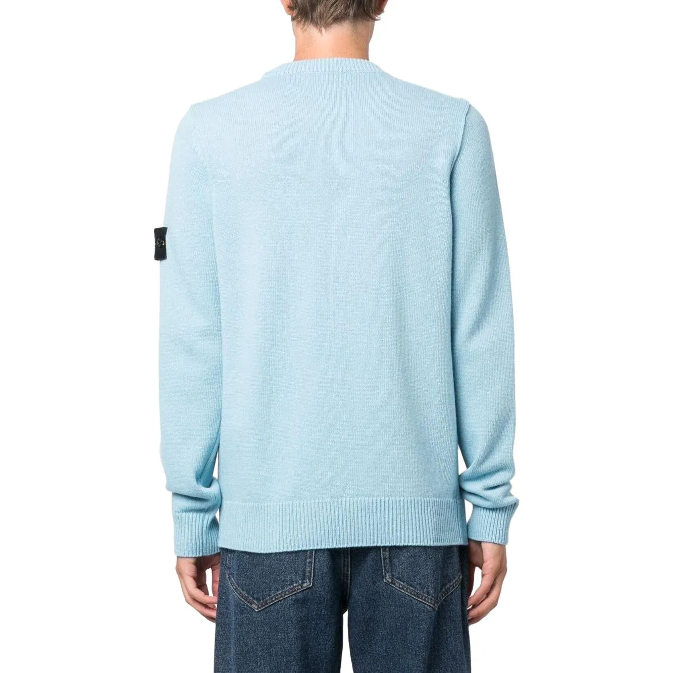 STONE ISLAND Logo Patch Knit Sweater 'Ocean Blue' 7915508A3-V0041 sold by KicksCrew product image thumbnail 2