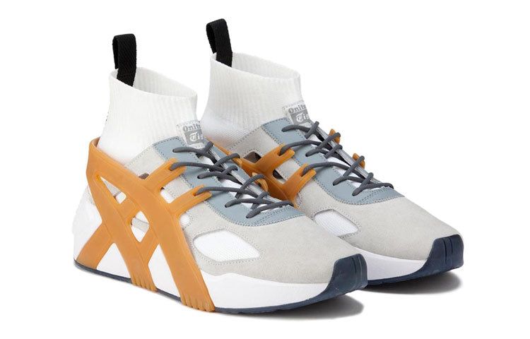 Onitsuka Tiger Big Logo Trainer 2.0 Sock 'White Grey Tan' 1183B472-021 sold by KicksCrew product image thumbnail 3