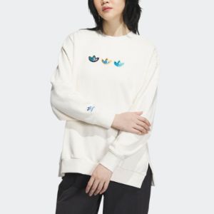 (WMNS) Adidas Originals VDRY Crew Sweatshirts 'White' IK8662 sold by KicksCrew