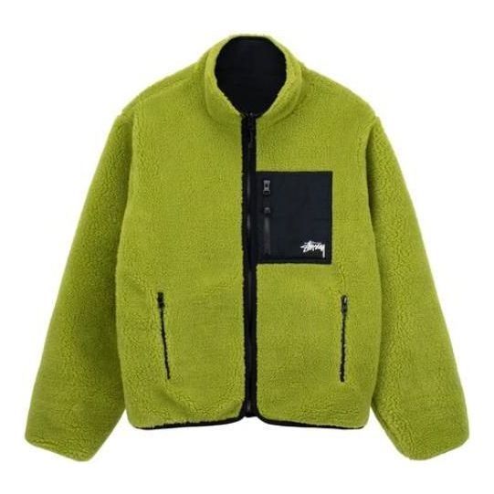 Stussy Reversible Sherpa Jacket 'Green Black' 118520 sold by KicksCrew