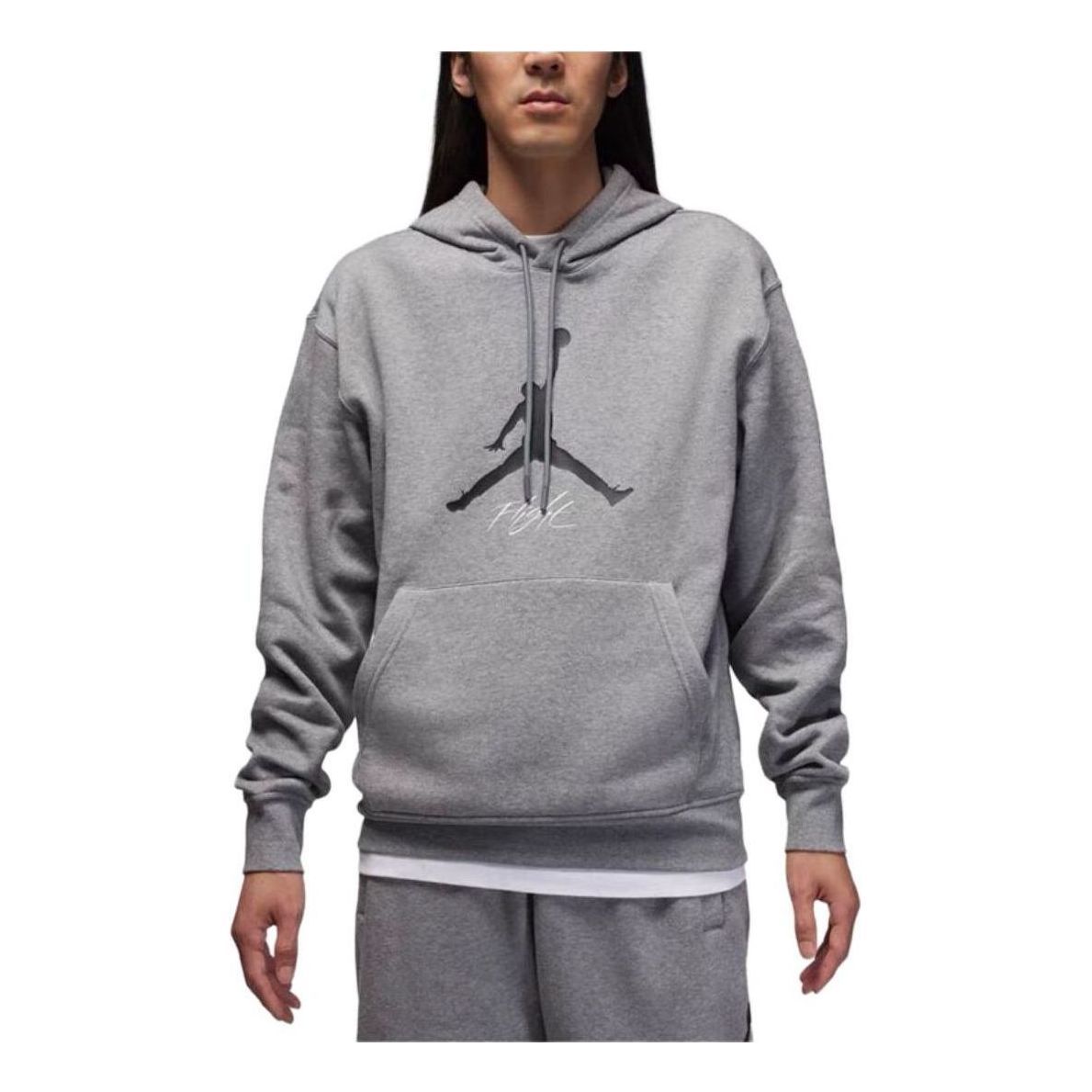 Air Jordan Essentials Fleece Hoodie 'Grey' FD7546-091 sold by KicksCrew