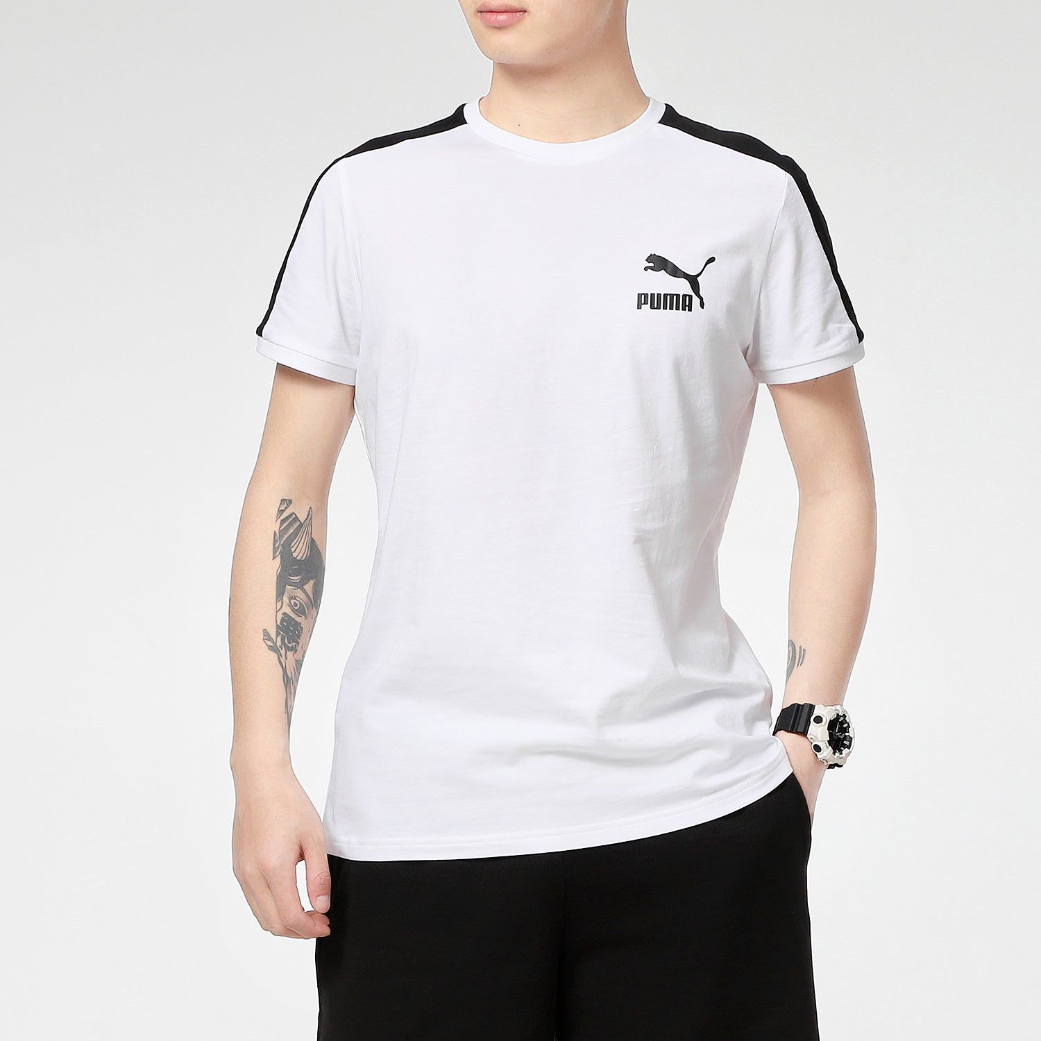 Puma Iconic T7 T-Shirt 'White Black' 532291-02 sold by KicksCrew product image thumbnail 3