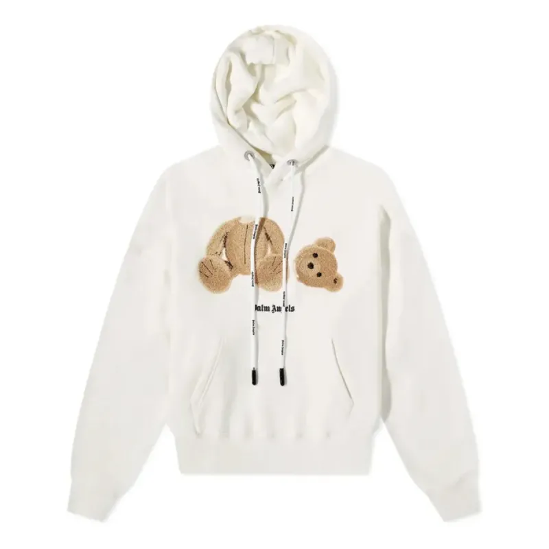 Palm Angels Kill The Bear Popover Hoodie 'Off White Brown' PMBB058C99FLE0010360 sold by KicksCrew
