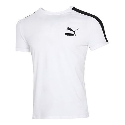 Puma Iconic T7 T-Shirt 'White Black' 532291-02 sold by KicksCrew
