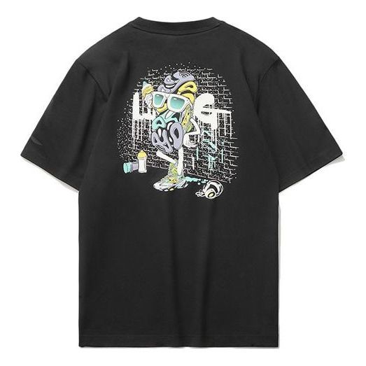 Li-Ning Graphic Loose Fit T-shirt 'Black' AHSR406-2 sold by KicksCrew