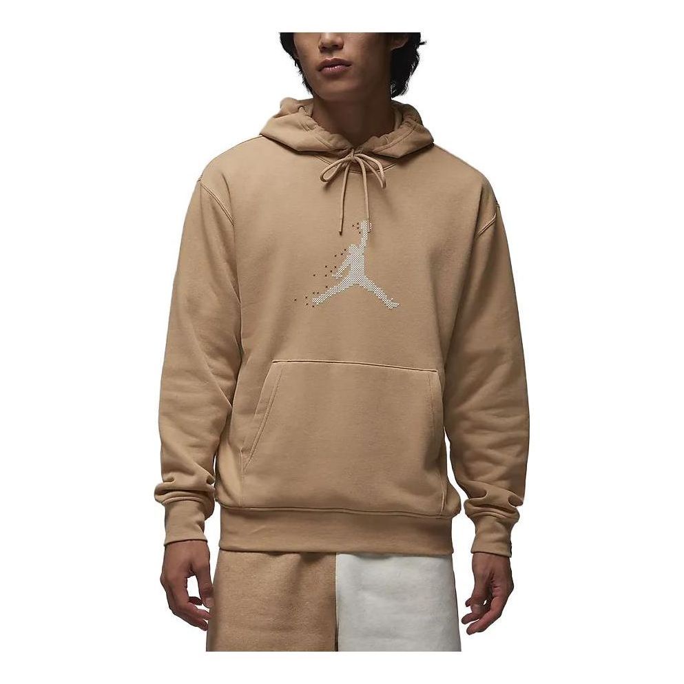 Air Jordan Essentials Holiday Logo Hoodie 'Hemp' FD7466-200 sold by KicksCrew