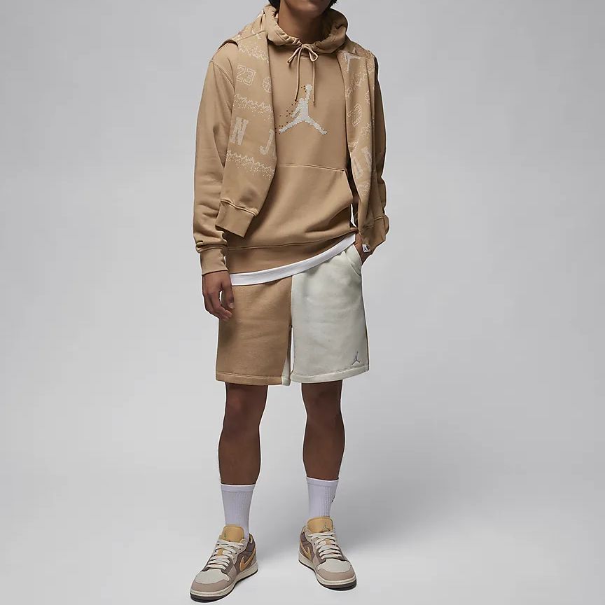 Air Jordan Essentials Holiday Logo Hoodie 'Hemp' FD7466-200 sold by KicksCrew product image thumbnail 3