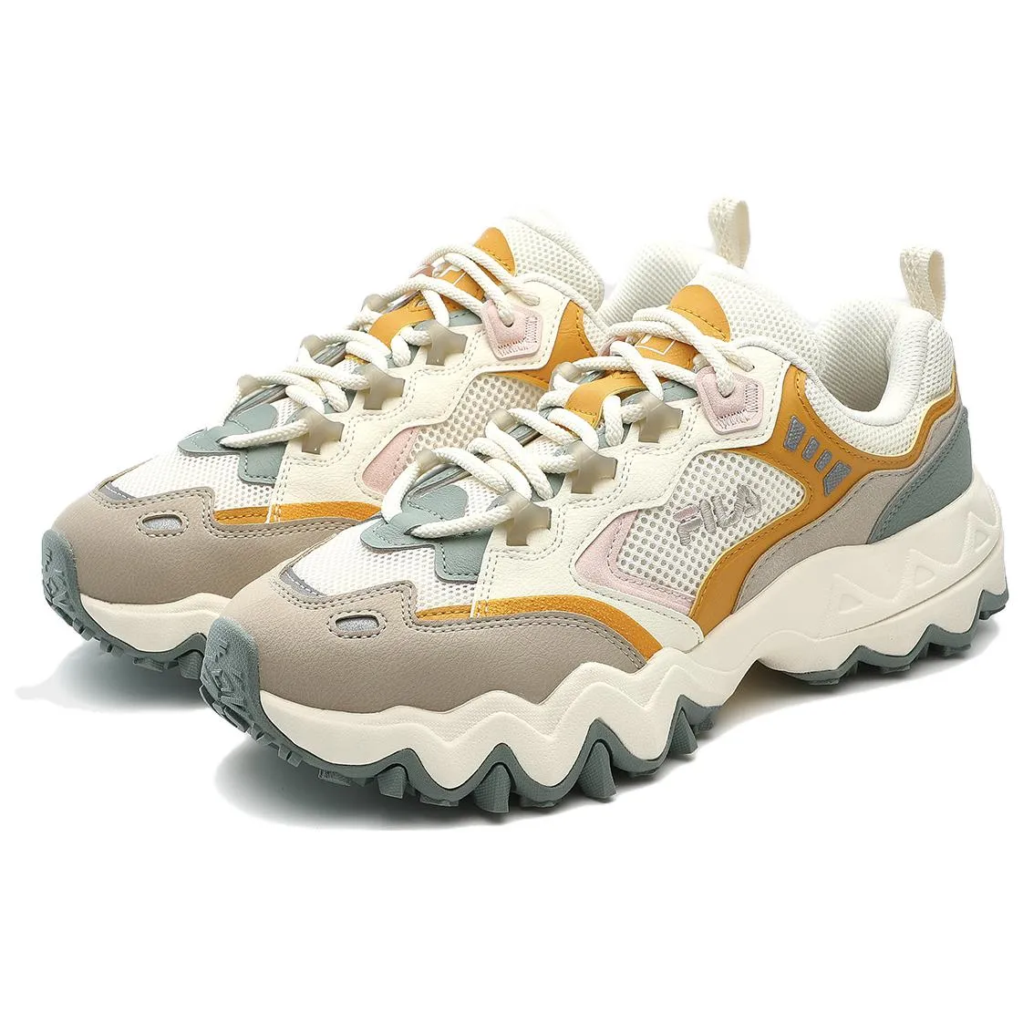 (WMNS) FILA Oakmont 3 Sport Shoes 'White Orange Green' F12W332105FAC sold by KicksCrew product image thumbnail 2