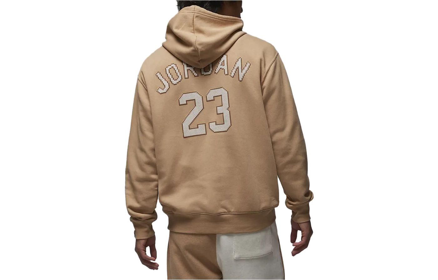 Air Jordan Essentials Holiday Logo Hoodie 'Hemp' FD7466-200 sold by KicksCrew product image thumbnail 2
