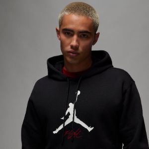 Air Jordan Essentials Fleece Hoodie 'Black white' FD7546-010 sold by KicksCrew
