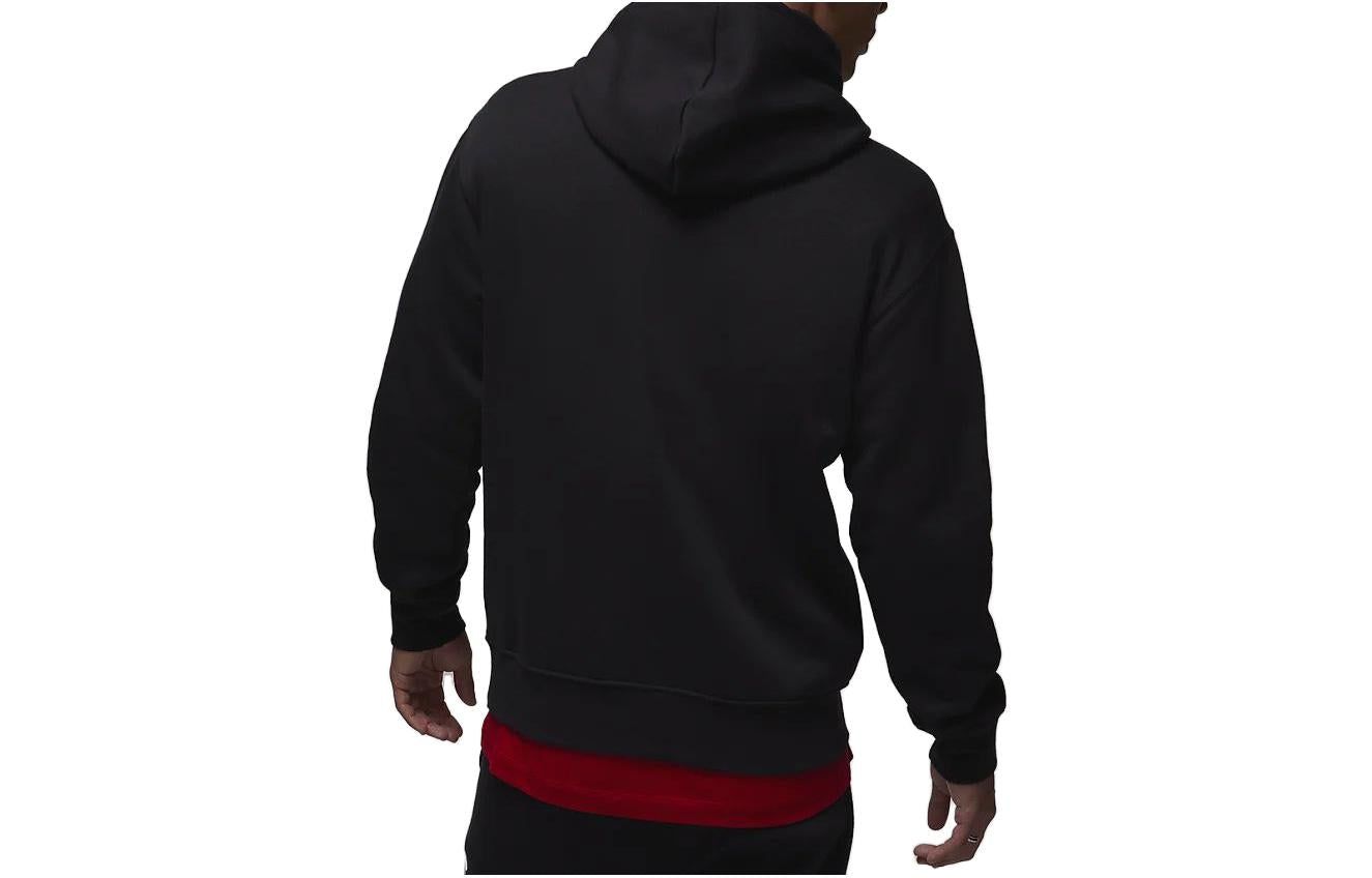 Air Jordan Essentials Fleece Hoodie 'Black white' FD7546-010 sold by KicksCrew product image thumbnail 4