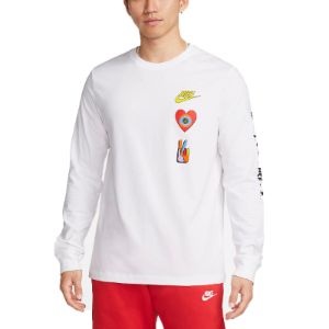 Nike Sportswear Long-Sleeved T-Shirt Asia Sizing 'White' DX1054-100 sold by KicksCrew