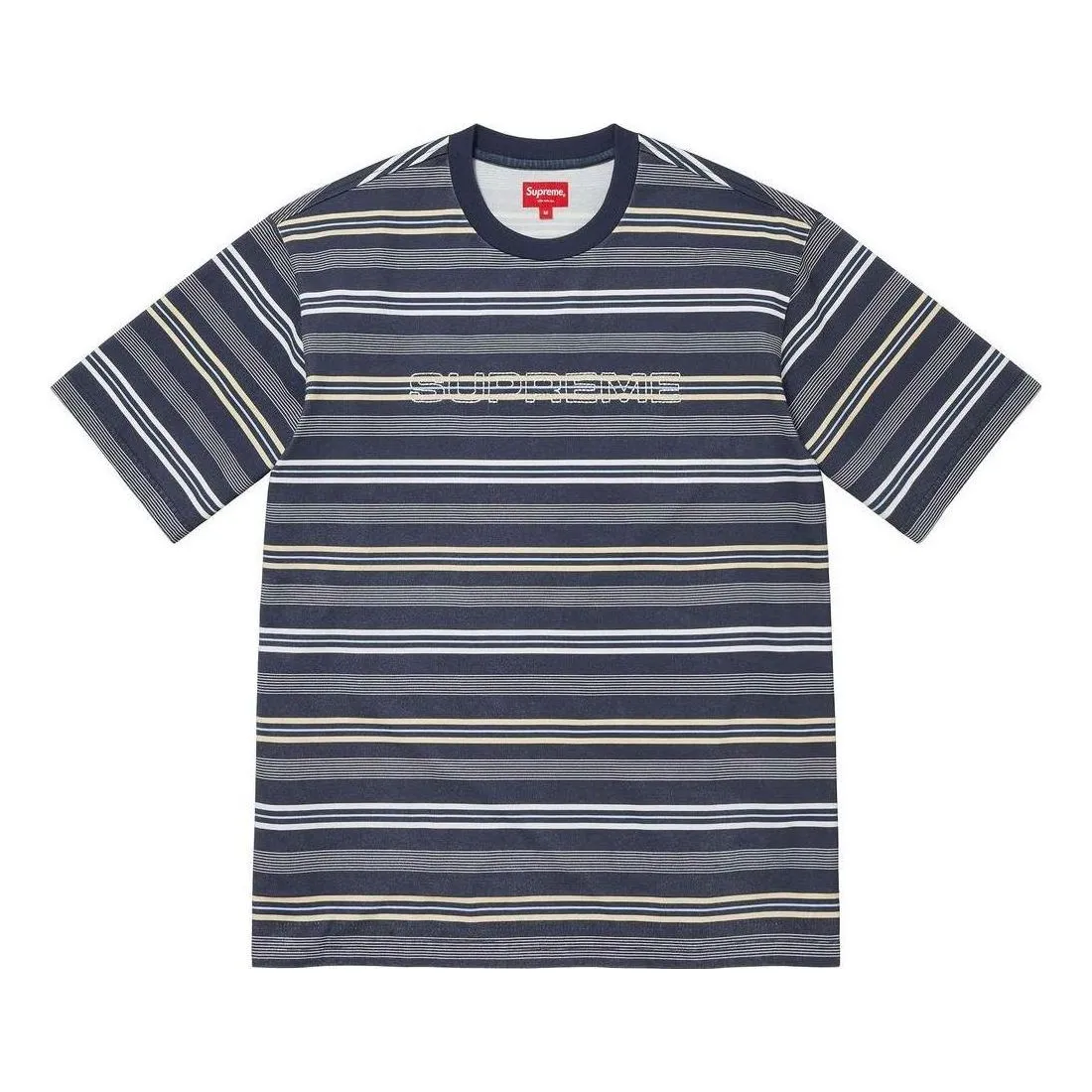 Supreme Dash Stripe S/S T-Shirt 'Black White' SUP-SS23-278 sold by KicksCrew