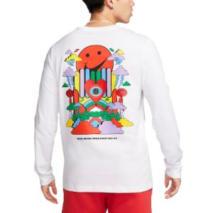 Nike Sportswear Long-Sleeved T-Shirt Asia Sizing 'White' DX1054-100 sold by KicksCrew