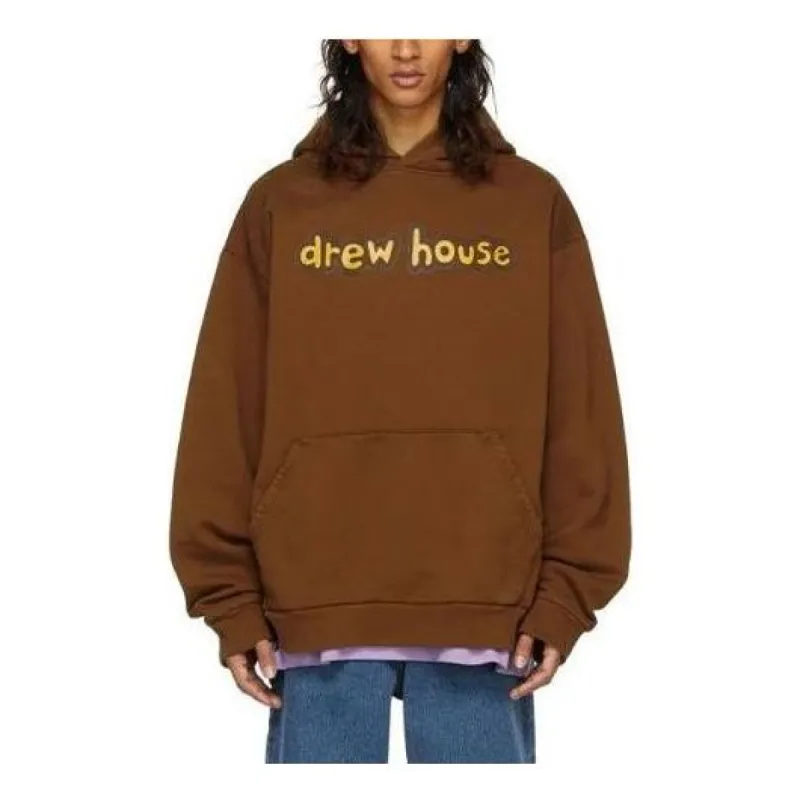 Drew House Cartoon Font Hoodie 'Brown' DR-SS22-671 sold by KicksCrew