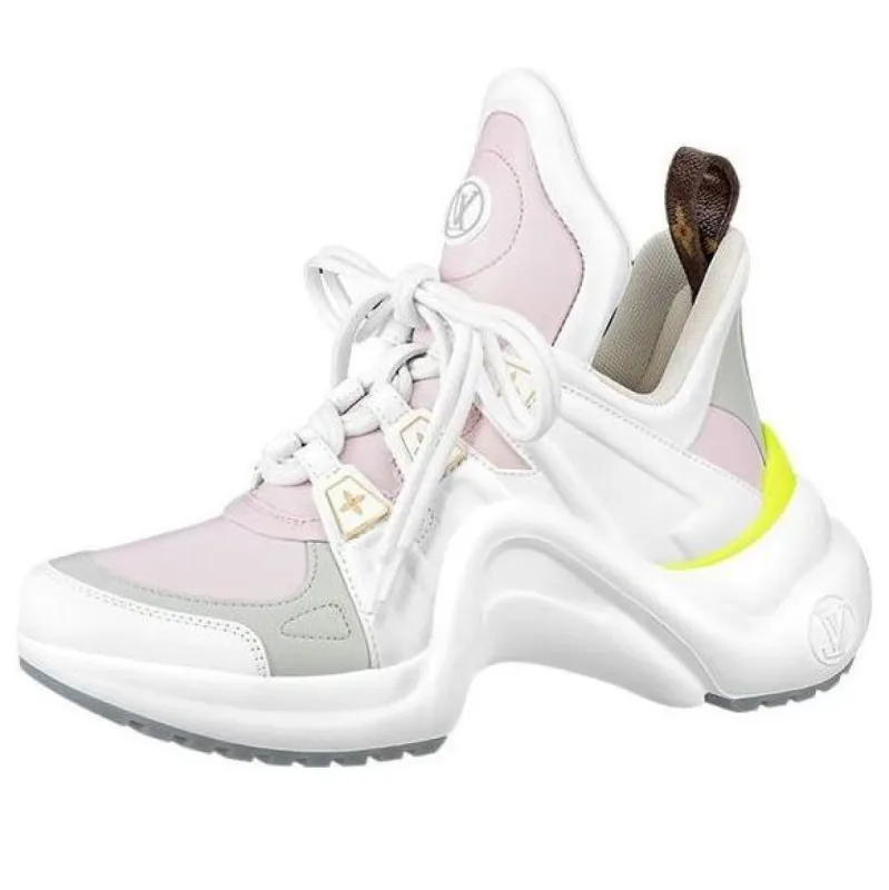 (WMNS) LOUIS VUITTON Archlight 1.0 Sneakers 'White Pink Grey' 1AACND sold by KicksCrew