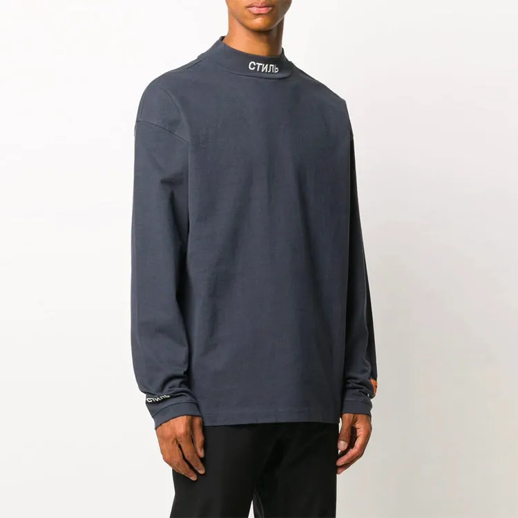 HERON PRESTON Ctnmb Long Sleeve Turtleneck Tshirt 'Navy' HMAB017F20JER0014501 sold by KicksCrew product image thumbnail 3